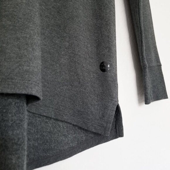 L.L. Bean SoftFlex Mockneck Pullover Size L Regular Midnight Black Heather Tunic - Picture 11 of 16